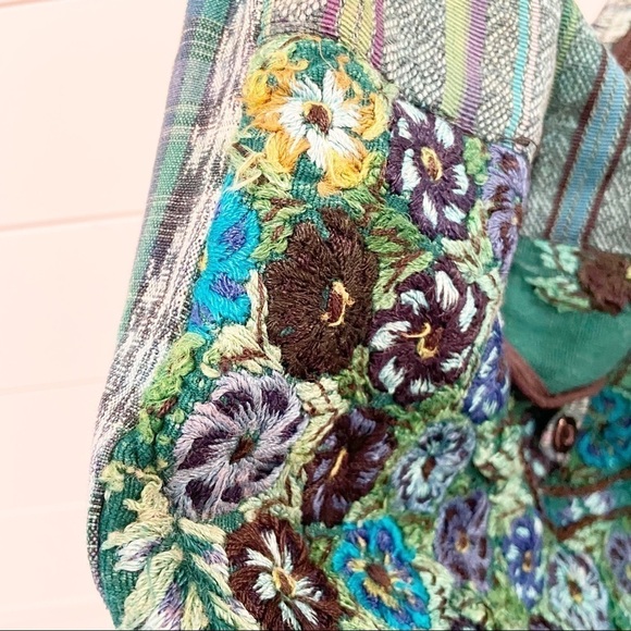 No Brand | Bobo Style Crossbody Green Embroidered Bag - Picture 7 of 16